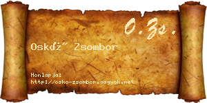 Oskó Zsombor névjegykártya